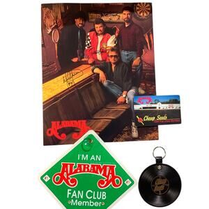 Vintage Country Music's Alabama Fan Club Premiums - Keychain, Photo & More